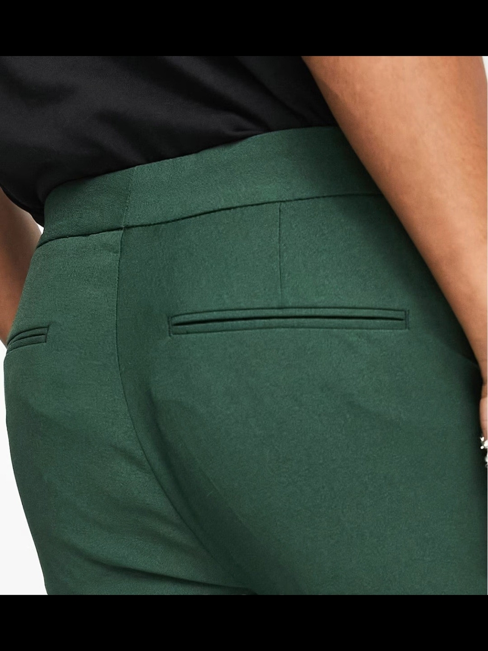 Asos Design Men's Skinny Flare Suit Pants Tailored Forest Green 28x30 - Picture 5 of 14